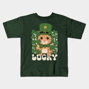 Lucky Tabby Neko Kids T-Shirt